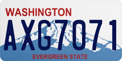 WA license plate AXG7071