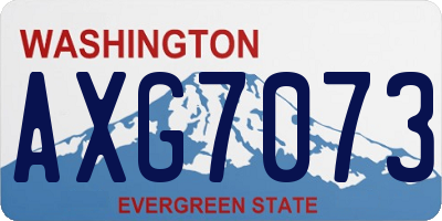 WA license plate AXG7073