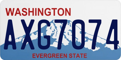 WA license plate AXG7074
