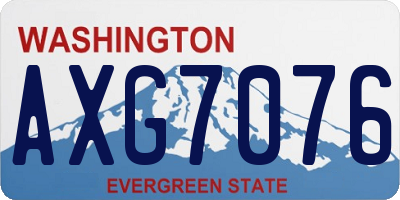 WA license plate AXG7076
