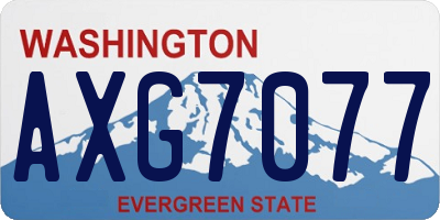 WA license plate AXG7077