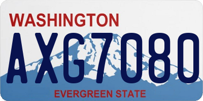 WA license plate AXG7080
