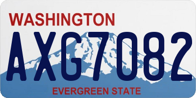 WA license plate AXG7082