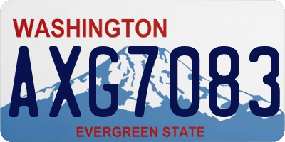 WA license plate AXG7083