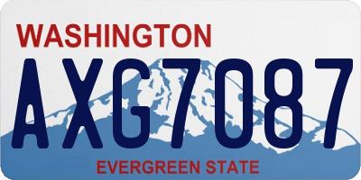 WA license plate AXG7087