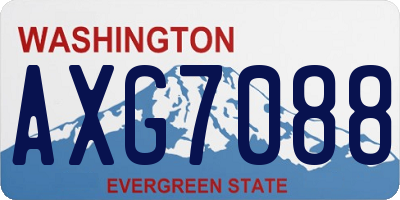 WA license plate AXG7088