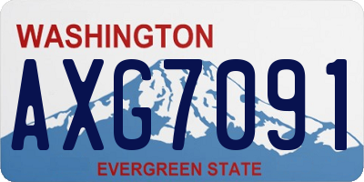 WA license plate AXG7091