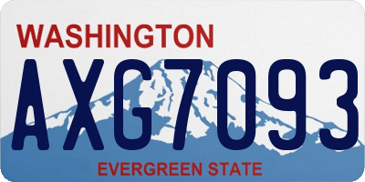 WA license plate AXG7093