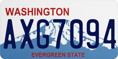 WA license plate AXG7094