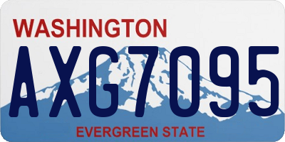 WA license plate AXG7095