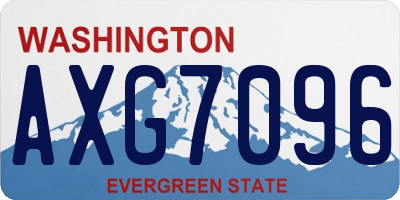 WA license plate AXG7096