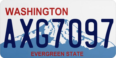 WA license plate AXG7097