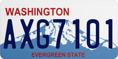 WA license plate AXG7101