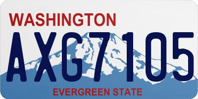 WA license plate AXG7105