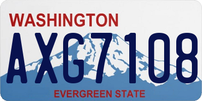 WA license plate AXG7108