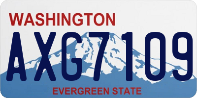 WA license plate AXG7109