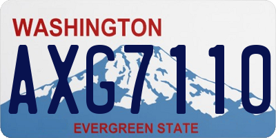WA license plate AXG7110