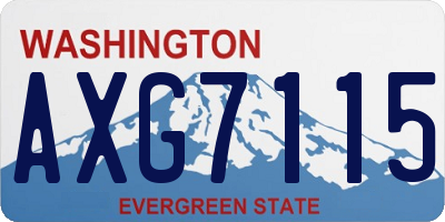 WA license plate AXG7115