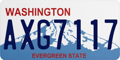 WA license plate AXG7117