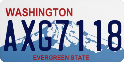 WA license plate AXG7118
