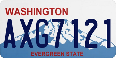 WA license plate AXG7121