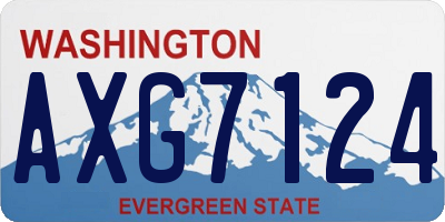 WA license plate AXG7124