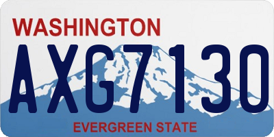 WA license plate AXG7130
