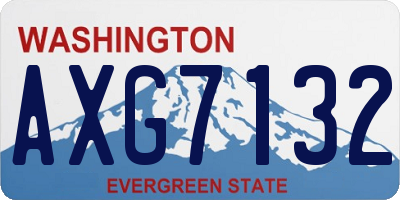 WA license plate AXG7132