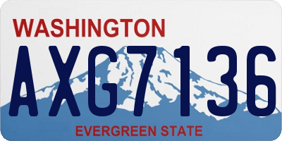 WA license plate AXG7136