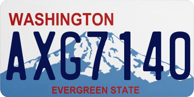 WA license plate AXG7140
