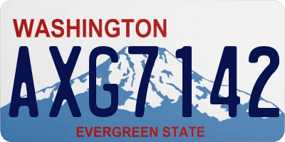 WA license plate AXG7142