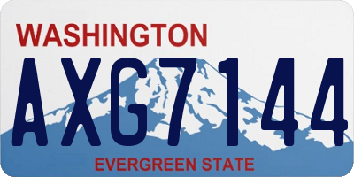 WA license plate AXG7144