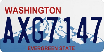 WA license plate AXG7147