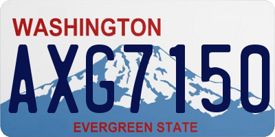WA license plate AXG7150