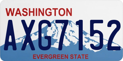 WA license plate AXG7152