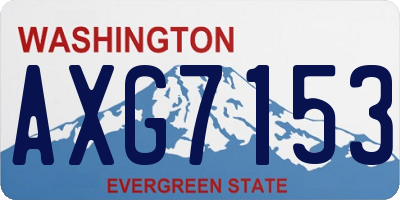 WA license plate AXG7153
