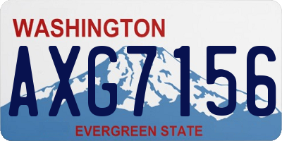 WA license plate AXG7156
