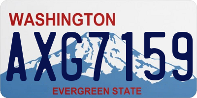 WA license plate AXG7159