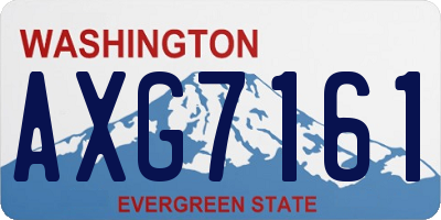 WA license plate AXG7161