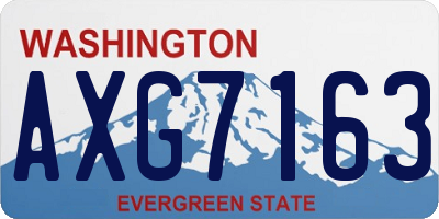 WA license plate AXG7163