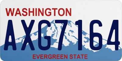WA license plate AXG7164