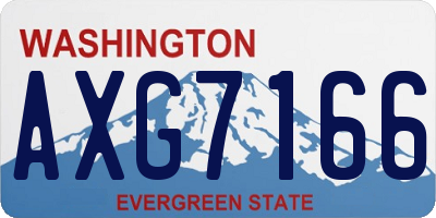 WA license plate AXG7166