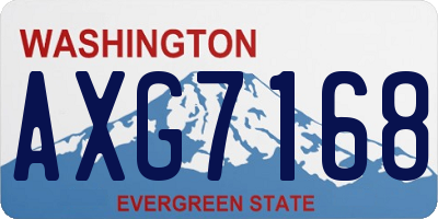 WA license plate AXG7168