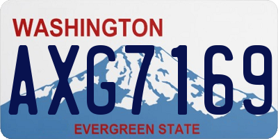 WA license plate AXG7169