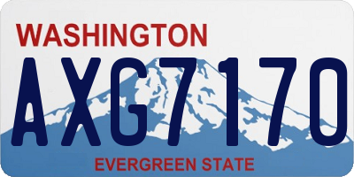 WA license plate AXG7170