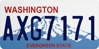 WA license plate AXG7171