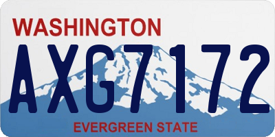 WA license plate AXG7172