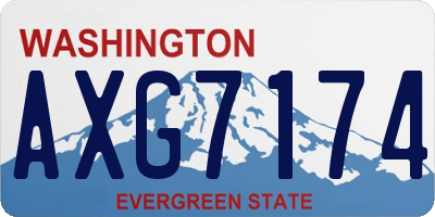 WA license plate AXG7174