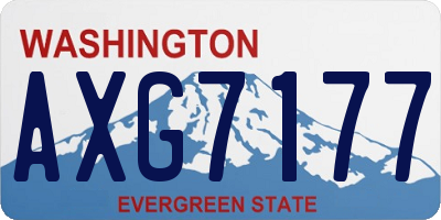 WA license plate AXG7177