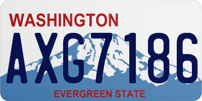 WA license plate AXG7186